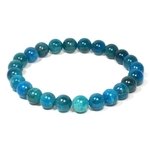 Premium Blue Apatite 8mm Round Bead Bracelet