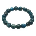 Blue Apatite Crystal Bead Bracelet