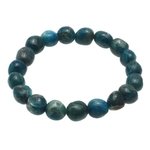 Blue Apatite Crystal Bead Bracelet