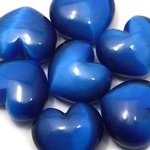 Blue Cat's Eye Heart ~45mm