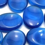 Blue Cat's Eye Thumb Stone ~40mm