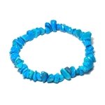 Blue Howlite Gemstone Chip Bracelet