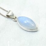 Blue Moonstone 925 Silver Marquis Pendant ~19mm