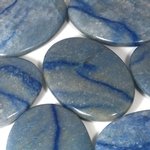 Blue Quartz Palm Stone ~50x70mm