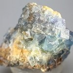 Blue Sky Fluorite with Mauve Crystals & Limonite ~60mm