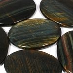 Blue Tiger Eye Palm Stone ~70x50mm