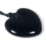 Capricorn Birthstone Necklace - Obsidian Heart