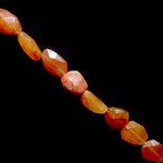 Carnelian Crystal Beads - 20mm (Faceted Tumble Stone)