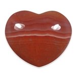 Carnelian Crystal Heart ~40mm