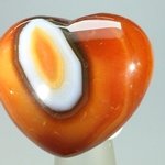 Carnelian Crystal Heart ~45mm