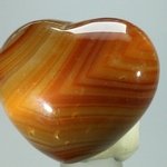 Carnelian Crystal Heart ~45mm