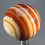 Carnelian Red Banded Agate Crystal Sphere ~40mm