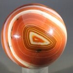 Carnelian Red Banded Agate Crystal Sphere ~42mm