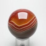 Carnelian Red Banded Agate Crystal Sphere ~50mm