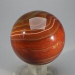 Carnelian Red Banded Agate Crystal Sphere ~50mm