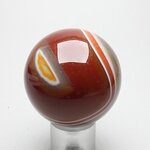 Carnelian Red Banded Agate Crystal Sphere ~50mm