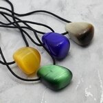 Cat's Eye Drilled Tumble Stone Necklaces - 4 pack