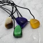 Cat's Eye Drilled Tumble Stone Necklaces - 4 pack