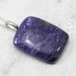 Charoite Gemstone Pendant ~33mm