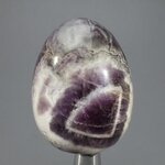 Chevron Amethyst Crystal Egg ~48mm