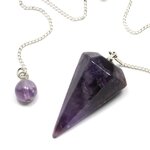 Chevron Amethyst Crystal Pendulum