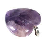 Chevron Amethyst Heart Pendant