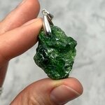 Chromian Diopside Healing Crystal 925 Silver Pendant ~32mm