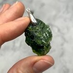 Chromian Diopside Healing Crystal 925 Silver Pendant ~32mm