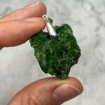 Chromian Diopside Healing Crystal 925 Silver Pendant ~32mm