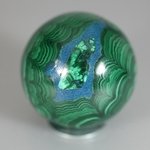 Chrysocolla & Malachite Crystal Sphere ~46mm