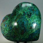 Chrysocolla & Malachite Polished Heart ~88x83mm