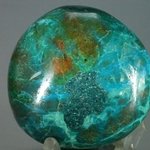 Chrysocolla and Malachite Polished Stone ~50x48mm