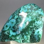 Chrysocolla and Malachite Polished Stone ~68mm