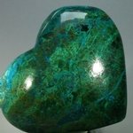 Chrysocolla & Malachite Polished Heart ~80x69mm