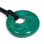 Chrysocolla Howlite Donut Pendant 'Understanding'