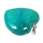 Chrysocolla Howlite Heart Pendant