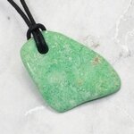 Chrysoprase Pendant & Wax Cotton Cord ~35mm