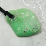 Chrysoprase Pendant & Wax Cotton Cord ~40x31mm