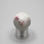 Cinnabar in Quartz Tumblestone ~23mm