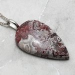 Crazy Lace Agate Gemstone Pendant ~37mm