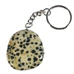 Dalmation Jasper Disc Fob Keyring