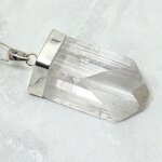 Danburite Healing Crystal 925 Silver Pendant ~32mm