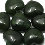 Dark Green Serpentine Crystal Heart ~45mm