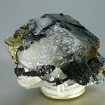 Dark Green Tourmaline in Quartz Mineral Specimen ~73mm