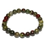 Dragon's Blood Jasper 8mm Round Bead Bracelet