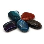 Drilled Mixed Agate Tumble Stone Pendants - Pack of 5