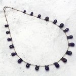 Faceted Amethyst Antique Style Necklace ~17 Inches