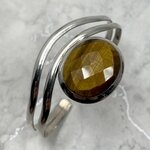 Faceted Tiger Eye 925 Sterling Silver Cuff Bracelet