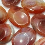 Fire Agate Thumb Stone ~40mm