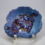 Flame Aura Quartz Geode ~70x57mm
